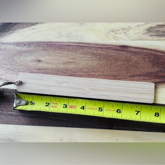 3/$15 Jesus Loves You and I’m Trying Bamboo Bookmark with Tassel - Picture 4 of 4